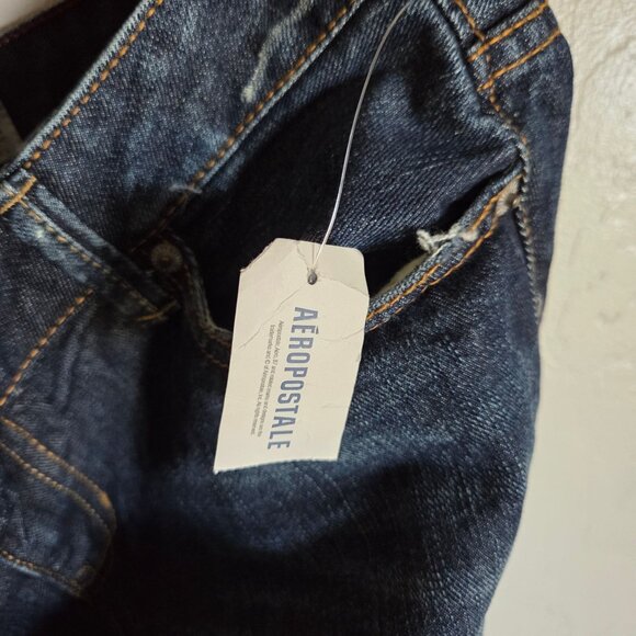 Aeropostale Hailey Low Rise Flare Jean Slim Fit Blue Size Womens 7/8 Regular NEW - Picture 10 of 11